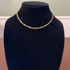 Mayamar 24K Gold Figaro-style Chain Necklace | Boho Luxe